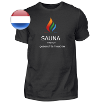 Herren T-Shirt &quot;Sauna ist...&quot; (niederl&auml;ndisch)