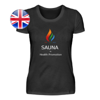 Damen T-Shirt &quot;Sauna ist...&quot; (englisch)