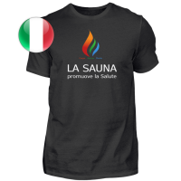 Herren T-Shirt &quot;Sauna ist...&quot; (italienisch)