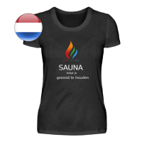 Damen T-Shirt &quot;Sauna ist...&quot; (niederl&auml;ndisch)