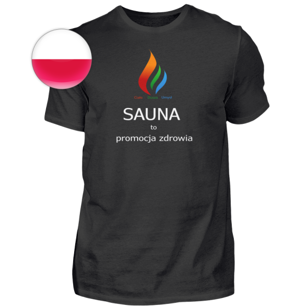 Herren T-Shirt &quot;Sauna ist...&quot; (polnisch)